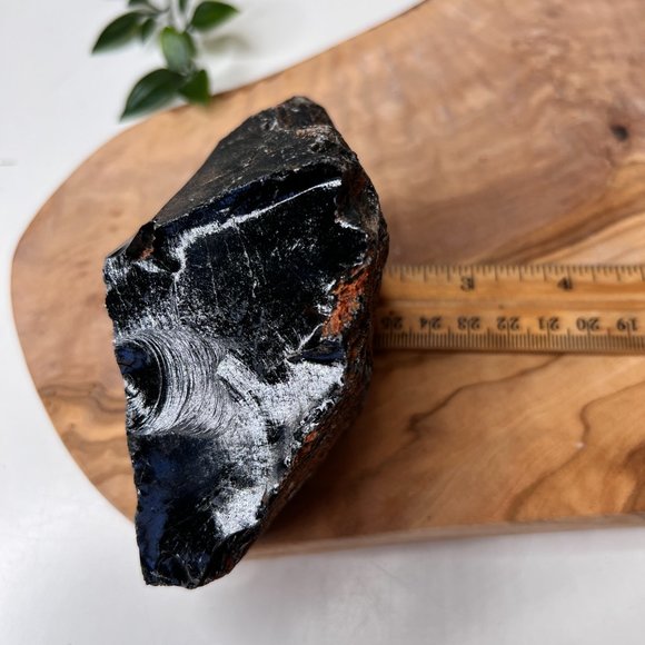 Large Raw Black Obsidian Natural Polished Chunky Crystal | Protection Stone - Picture 5 of 15